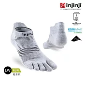 【injinji】Run輕量吸排五趾隱形襪NX M 灰色