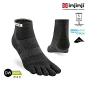 injinji Run吸排五趾短襪NX M 黑色