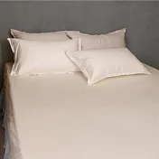 【麗塔寢飾】60支紗精梳棉 單人床包枕套二件組 特調系列- 多多+象牙白