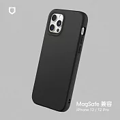 犀牛盾 iPhone 12 / 12 Pro (6.1吋) SolidSuit (MagSafe 兼容) 防摔背蓋手機保護殼- 經典黑