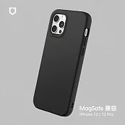 犀牛盾 iPhone 12 / 12 Pro (6.1吋) SolidSuit (MagSafe 相容) 防摔背蓋手機保護殼- 經典黑