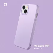 犀牛盾 iPhone 14 / 13 共用 (6.1吋) SolidSuit (MagSafe 兼容) 防摔背蓋手機保護殼- 紫羅蘭色