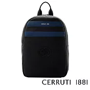 【Cerruti 1881】限量2折 義大利頂級小牛皮後背包 全新專櫃展示品(黑色 CEZA06050M)