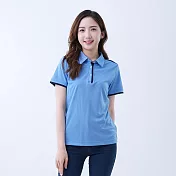 【遊遍天下】女款抗UV防曬吸濕排汗速乾機能POLO衫(GS1033) M 水藍