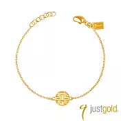 【Just Gold 鎮金店】囍意綿綿 純金手鍊