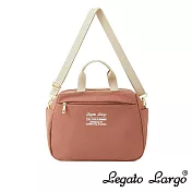 Legato Largo 可機洗 手提斜背兩用波士頓包- 深粉色