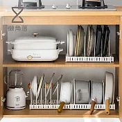 【懶角落】九層伸縮式廚具/碗盤/鍋蓋收納架