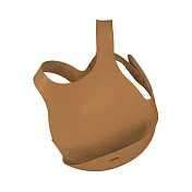 土耳其minikoioi-X型立體矽膠圍兜- 焦糖棕