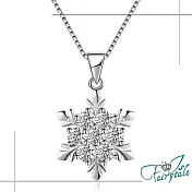 【伊飾童話】冰糖雪花＊韓風水鑽白銀項鍊