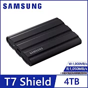 【samsung 三星】t7 shield 4tb usb3.2移動固態硬碟 星空黑(mu-pe4t0s/ww)公司貨