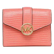 MICHAEL KORS 質感皮革短夾-葡萄袖色