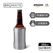 【BrüMate】Bott’l啤酒酷冰杯 | 355ml/12oz (BruMate/啤酒杯/隨行杯/玻璃啤酒) 太空銀
