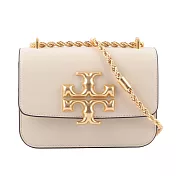 TORY BURCH Eleanor 大標誌翻蓋小款二用包- 白色