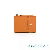ZODENCE MINA進口牛皮簡式短夾 豔陽橘
