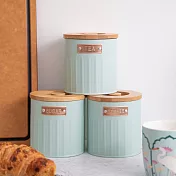 《KitchenCraft》茶葉咖啡糖密封罐3入(粉藍1L) | 保鮮罐 咖啡罐 收納罐 零食罐 儲物罐