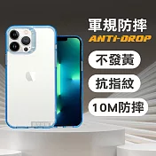 VOORCA 軍規防摔保護殼 iPhone 13 Pro Max 6.7吋 防指紋四角強化 手機殼 (蔚海藍)