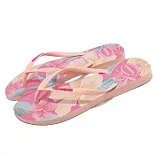 Havaianas 夾腳拖 Slim Floral 花 女鞋 粉紅 巴西拖 拖鞋 人字拖 哈瓦仕 41298489898W