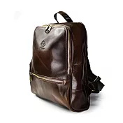 Manufactus 義大利手工牛皮後背包 - 深咖啡色