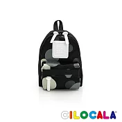 CILOCALA 限量版亮彩尼龍防潑水MARBLES後揹包-迷你 黑
