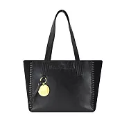 SEE BY CHLOETILDA 麂皮拼接牛皮托特包 黑色