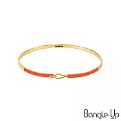 【BANGLE UP】法國巴黎 典雅琺瑯鍍金勾扣手環 活力橙