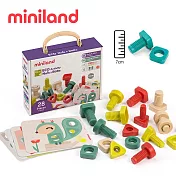 【西班牙Miniland】ECO小手大腦螺絲組12入(24件)