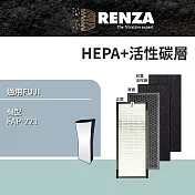 RENZA適用 FUJIMEDIC 富士 FAP-221 空氣清淨機 HEPA活性碳2合1+活性碳濾網