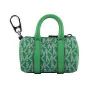 Michael Kors 塗層帆布波士頓包造型吊飾/鑰匙圈 (棕梠綠)