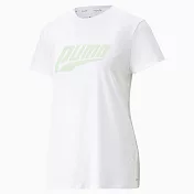 PUMA 慢跑系列Logo 女短袖上衣-白-52326652 L 白色