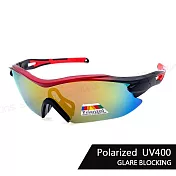 【SUNS】休閒運動偏光眼鏡 頂規偏光鏡片 REVO電鍍輕質量 防眩光 抗UV400 S803 火焰紅