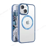 Dapad for iPhone 14 6.1 浪漫星耀磁吸保護殼 藍色