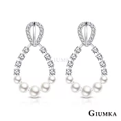 GIUMKA純銀耳環925純銀珍珠耳環貝珠美夢成珍玫金色銀色任選MFS22060 無 銀色一對