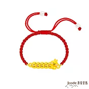 J’code真愛密碼金飾 卡娜赫拉的小動物-五錢粉紅兔兔硬金編織手鍊