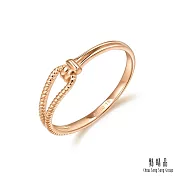 【點睛品】簡約繩結 18k玫瑰金戒指 13 18k玫瑰金