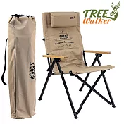 TreeWalker 新升級可調背折疊椅(椅背四段可調角度休閒椅、露營椅) 卡其