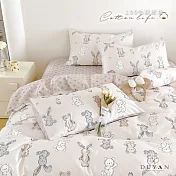 【DUYAN 竹漾】40支精梳棉雙人床包被套四件組 / 小布玩偶 台灣製
