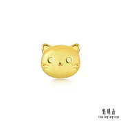 【點睛品】小貓 黃金耳環(單只)