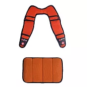 DR.AIR DIY多用途氣墊可調式減震釋壓雙肩背帶墊(大)+DR.AIR 背包用氣墊護腰墊(大) 橘