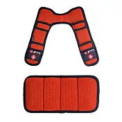DR.AIR DIY多用途氣墊可調式減震釋壓雙肩背帶墊+DR.AIR 背包用氣墊護腰墊 橘