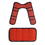 DR.AIR DIY多用途氣墊減震釋壓雙肩背帶墊+DR.AIR 背包用氣墊護腰墊 橘