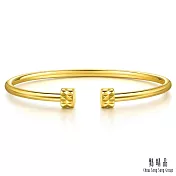 【點睛品】立體鉚釘 黃金手鐲_計價黃金(06)