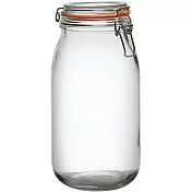 《Utopia》扣式玻璃密封罐 | 保鮮罐 咖啡罐 收納罐 零食罐 儲物罐 - 橘2L