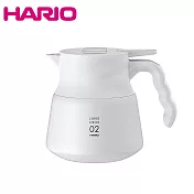 HARIO V60不鏽鋼保溫咖啡壺白PLUS 600ml