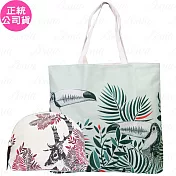 CLARINS 克蘭詩 草原之星大嘴鳥托特包+森林小鹿半月包(公司貨)