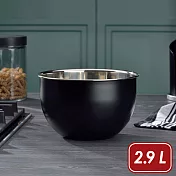 《KELA》Edda深型打蛋盆 | 不鏽鋼攪拌盆 料理盆 洗滌盆 備料盆 - 黑2.9L