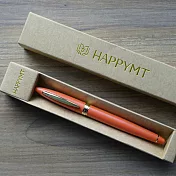 (免費客製化)HAPPYMT開心鋼筆金夾 珊瑚朱 筆尖-F 珊瑚朱