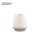 【WOKY 沃廚】360°輕芯鈦瓷易潔層單蓋保溫杯250ml(帽子杯-附密封蓋) 橡白