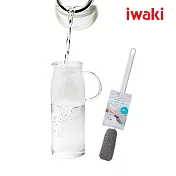 【iwaki】日本品牌耐熱玻璃把手水壺-1L(贈日本MARNA瓶壺清潔杯刷)(原廠總代理)