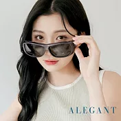 【ALEGANT】輕奢時尚葡茶紫透氣方框全罩式防滑彈力鏡腳寶麗來偏光墨鏡/外掛式UV400太陽眼鏡/包覆套鏡