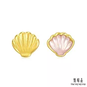 【點睛品】愛情密語 貝殼 黃金貝母耳環(一對)